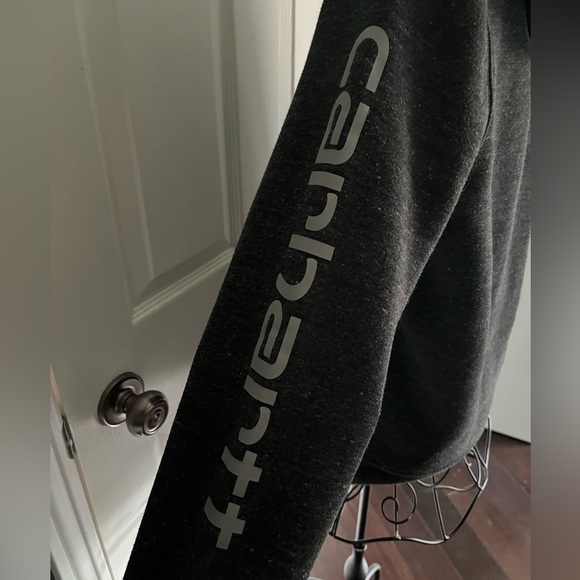 Carhartt Ladies Relaxed Fit Hoodie. Colour: Speckled Grey - Picture 2 of 3